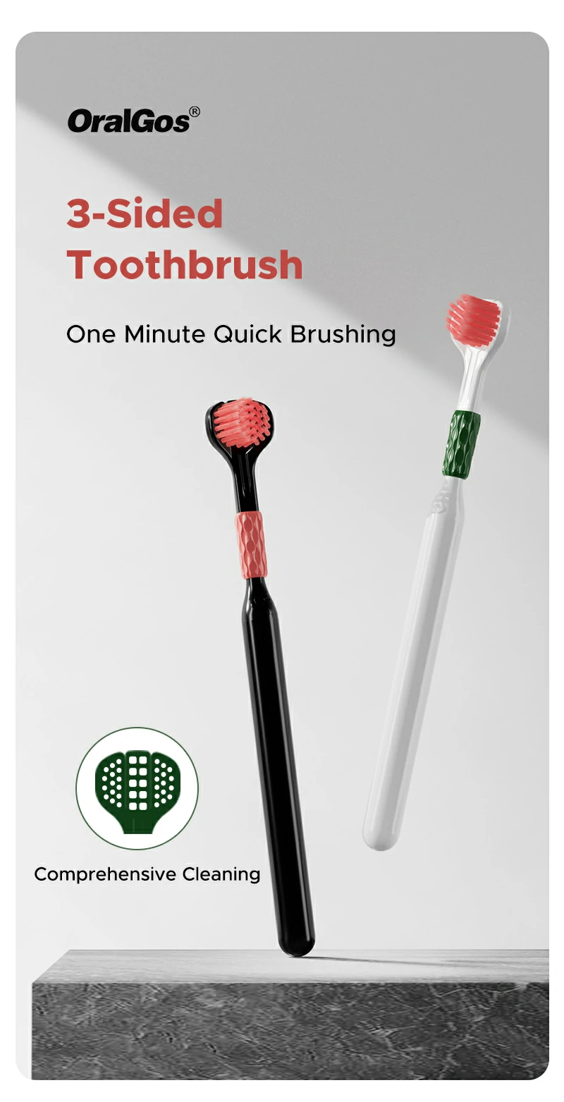 Advanced Soft Bristle Triple-Sided Toothbrush