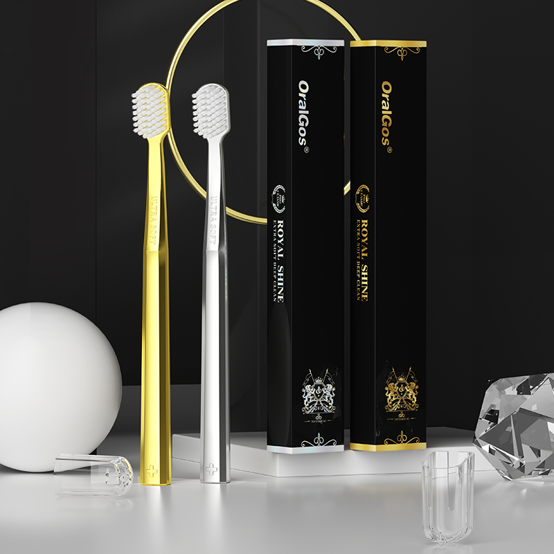 Luxury PBT Toothbrush in Gold and Silver