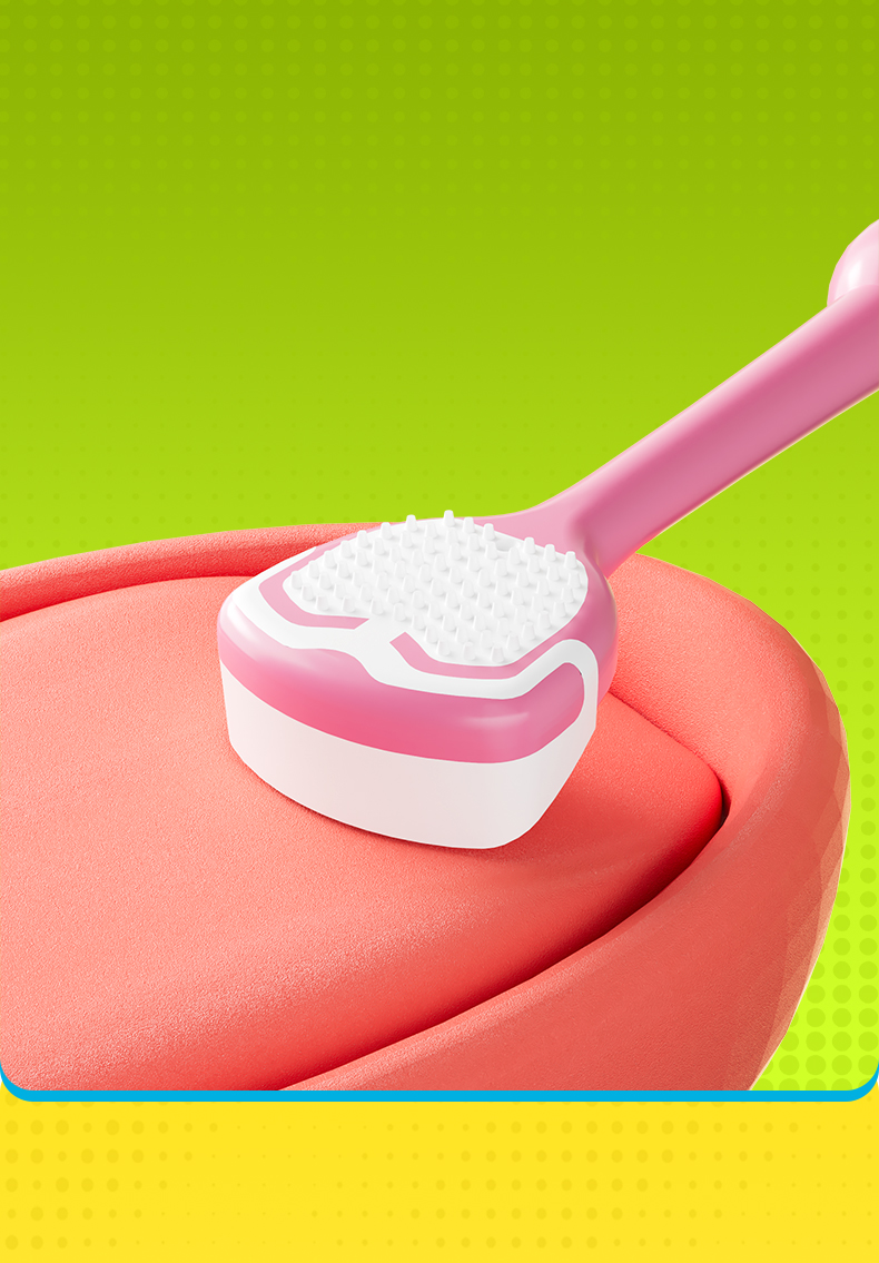 Dr.Baek KR049 Kids Toothbrush with Tongue Cleaner
