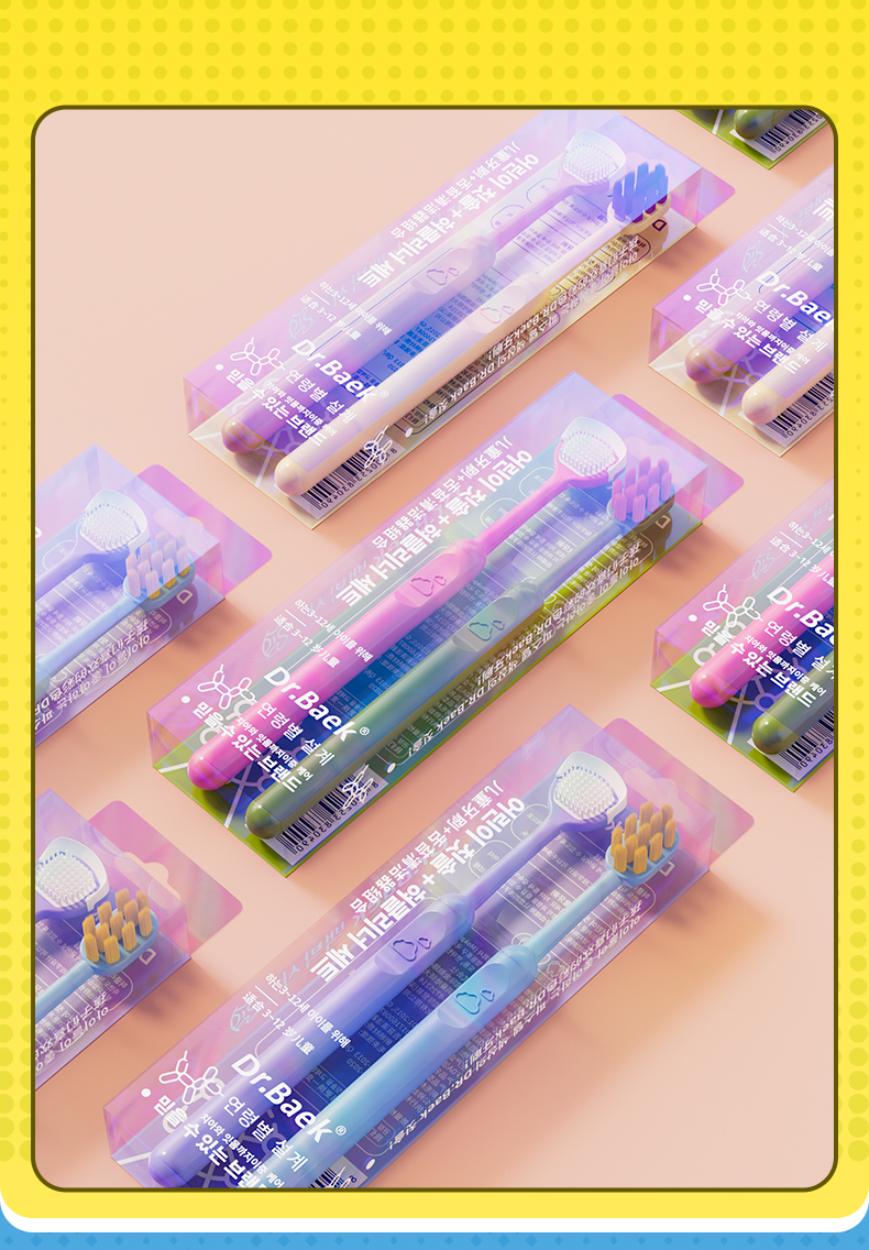 Dr.Baek KR049 Kids Toothbrush with Tongue Cleaner