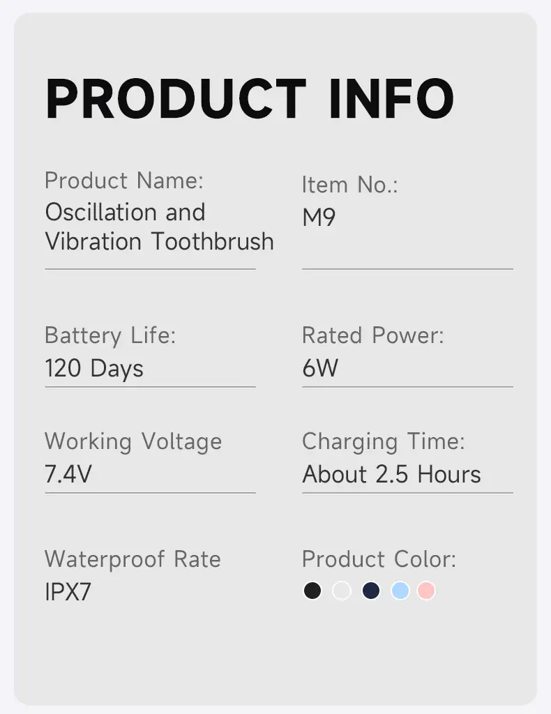 Sweetrip M9 Sonic Electric Toothbrush