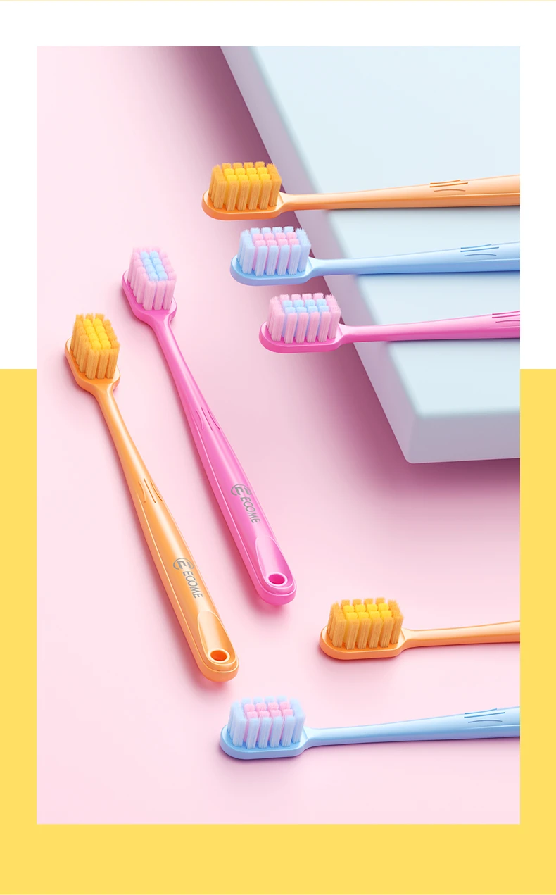 ECOME E905 Ultra-Soft Toothbrush 3-Pack – Deep Cleaning for Sensitive Gums