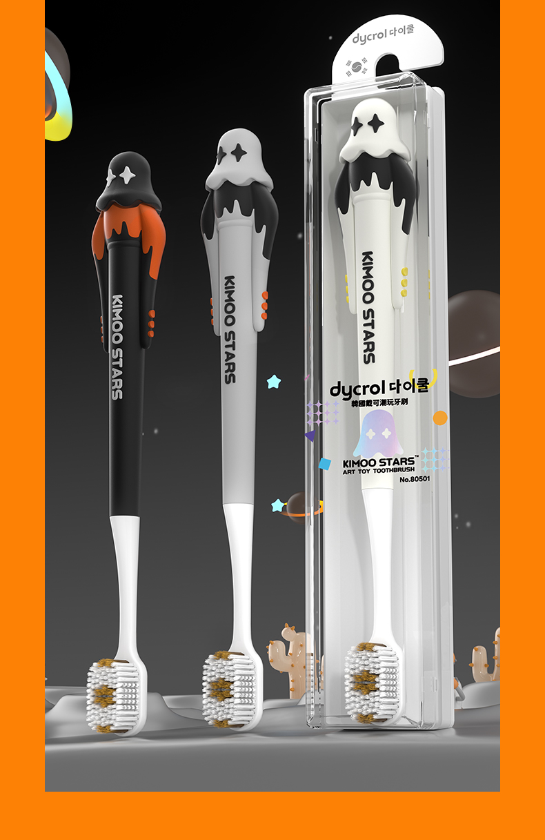 Dycrol 80501 KIMOO STARS Art Toothbrush – Soft Bristle, Toy-Inspired Design