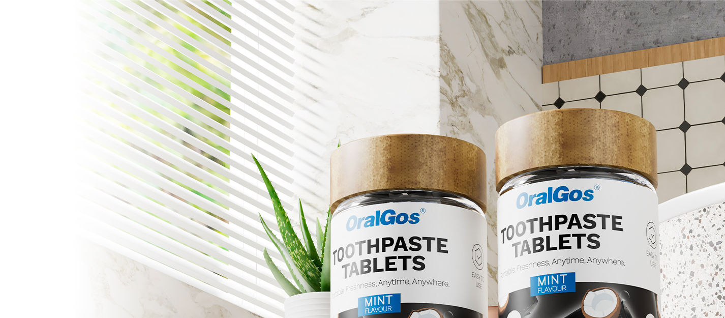 OralGos 060 Charcoal Mint Toothpaste Tablets