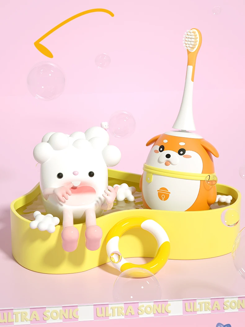 OralGos DB212 Shiba Inu-Themed Electric Toothbrush for Kids