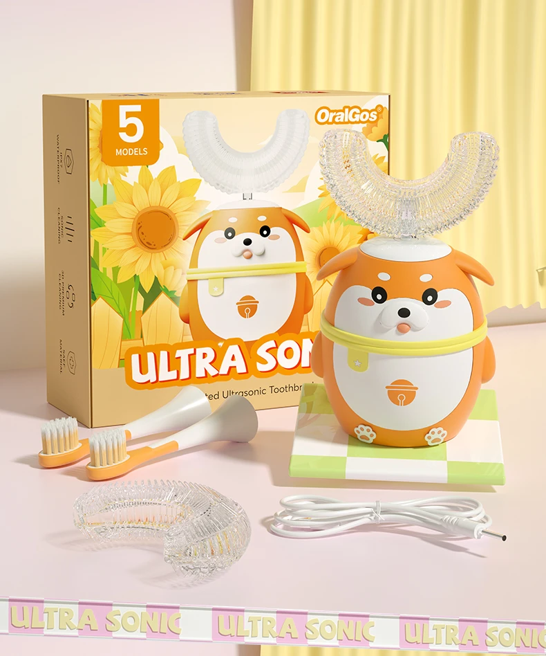 OralGos DB212 Shiba Inu-Themed Electric Toothbrush for Kids