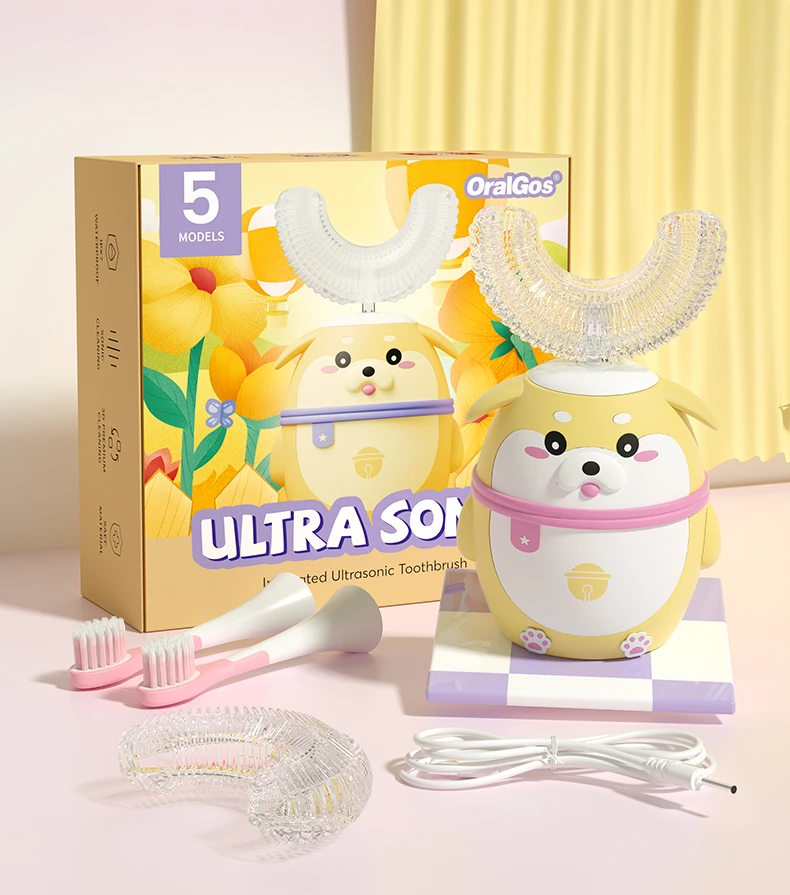 OralGos DB212 Shiba Inu-Themed Electric Toothbrush for Kids