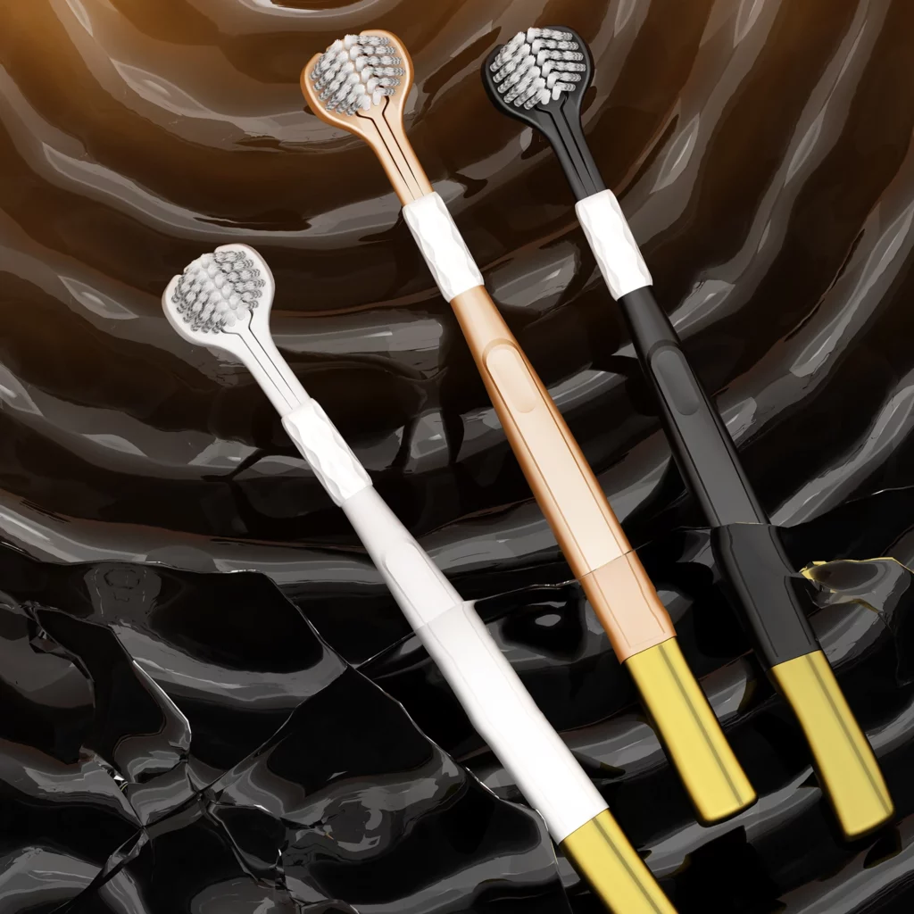OralGos DB782 Triple-Head Manual Toothbrush