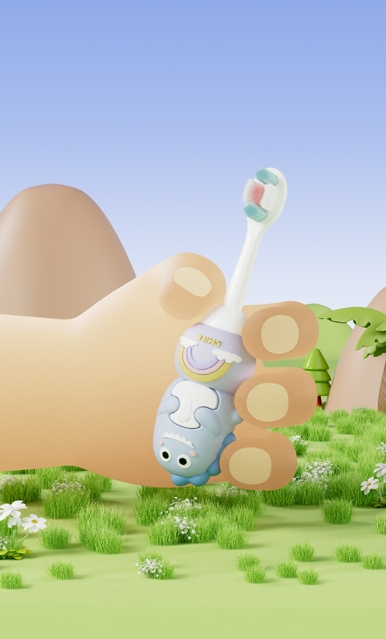 OralGos DB971 Dinosaur-Themed Toothbrush for Toddlers (Ages 0–6)
