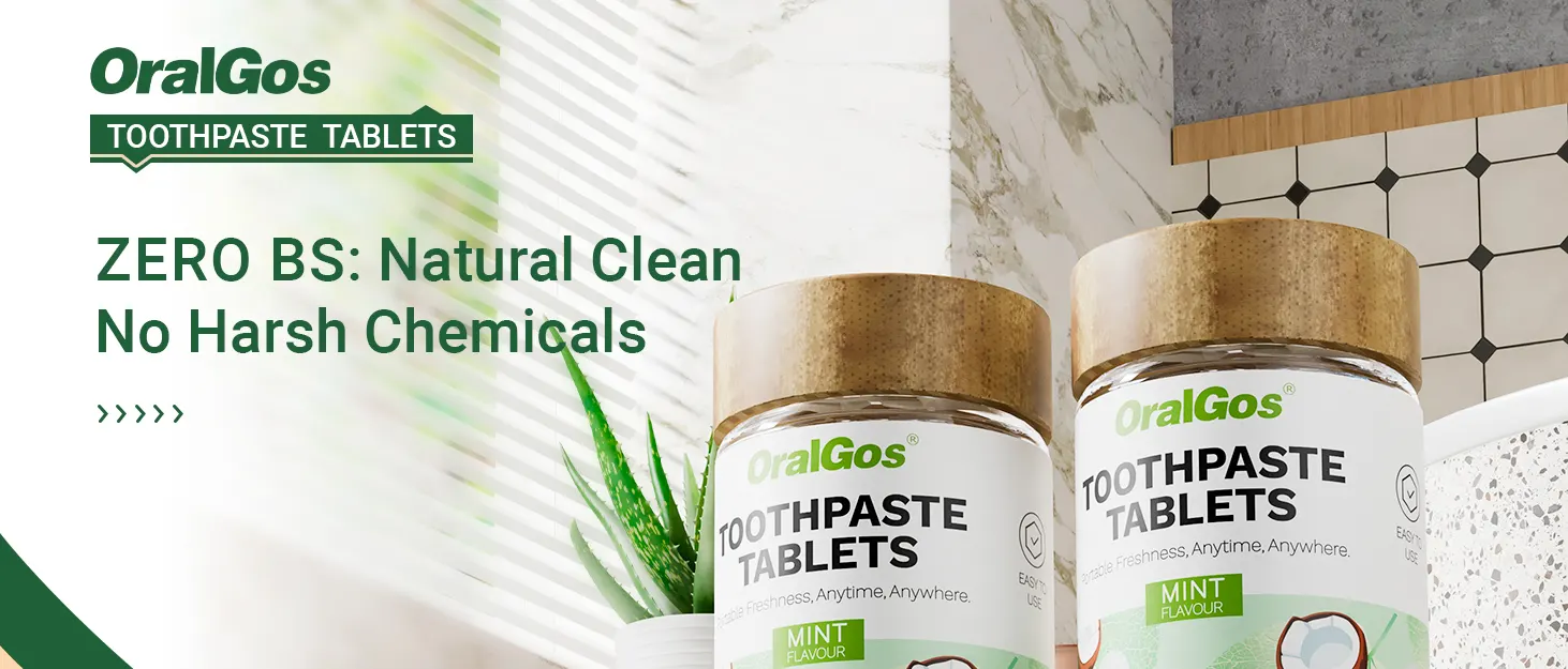 OralGos ZeroBS Toothpaste Tablets – Mint Flavor, Fluoride-Free