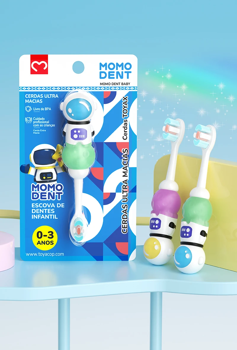TOYAX MO001 Manual Baby Toothbrush with Astronaut Handle (Ages 0–3)