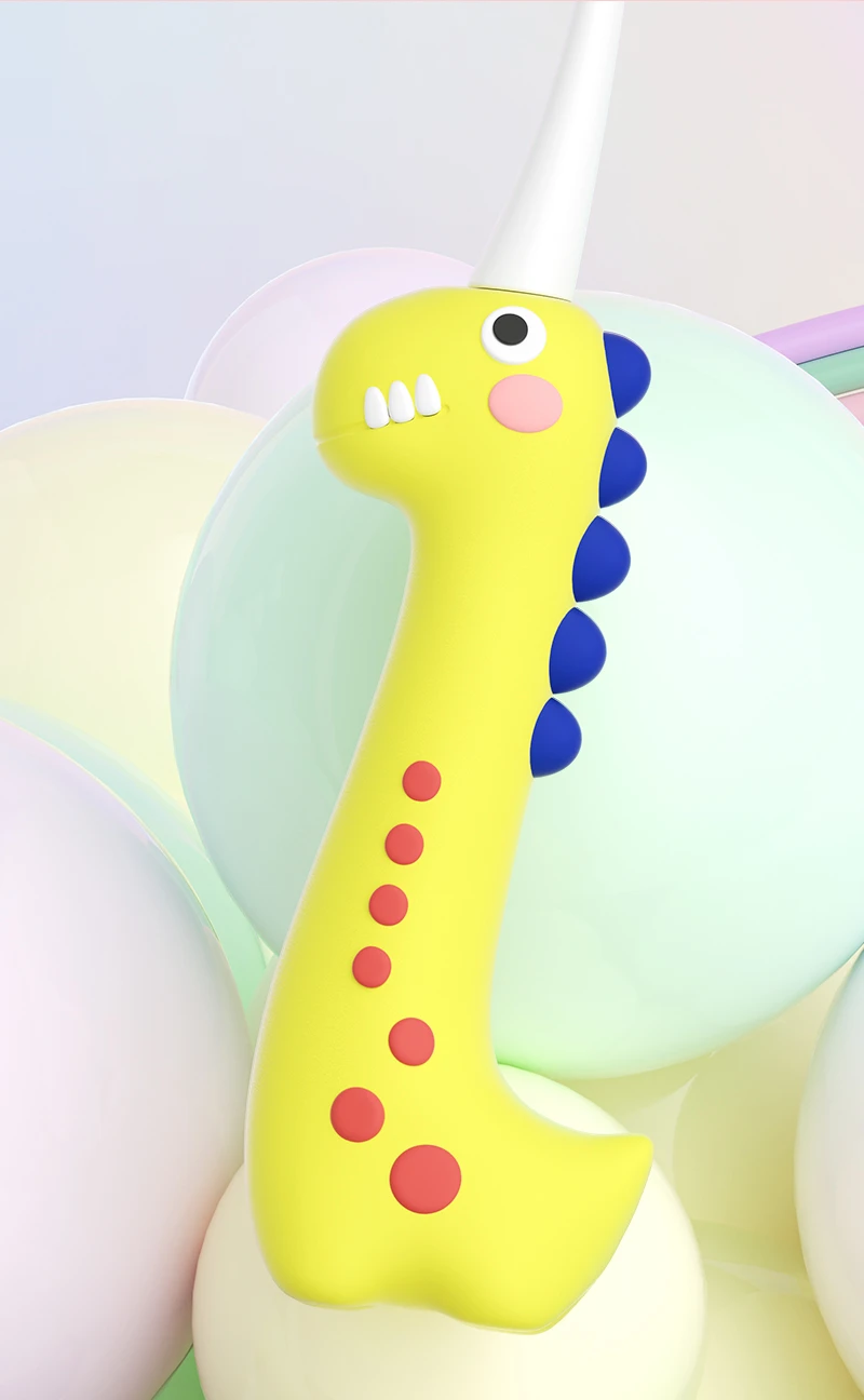 TOYAX MO005 Dinosaur Kids Toothbrush for Ages 3–8