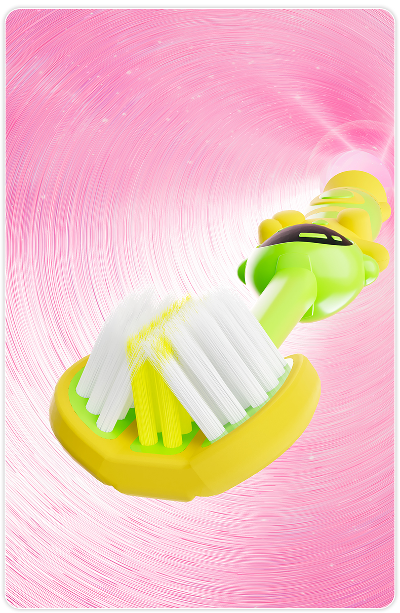 Dycrol KR626 Astronaut-Inspired 3-Sided Kids Toothbrush