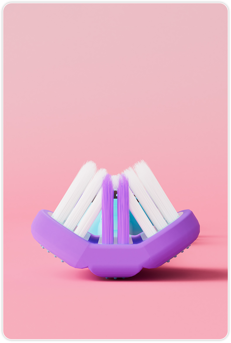 Dycrol KR626 Astronaut-Inspired 3-Sided Kids Toothbrush