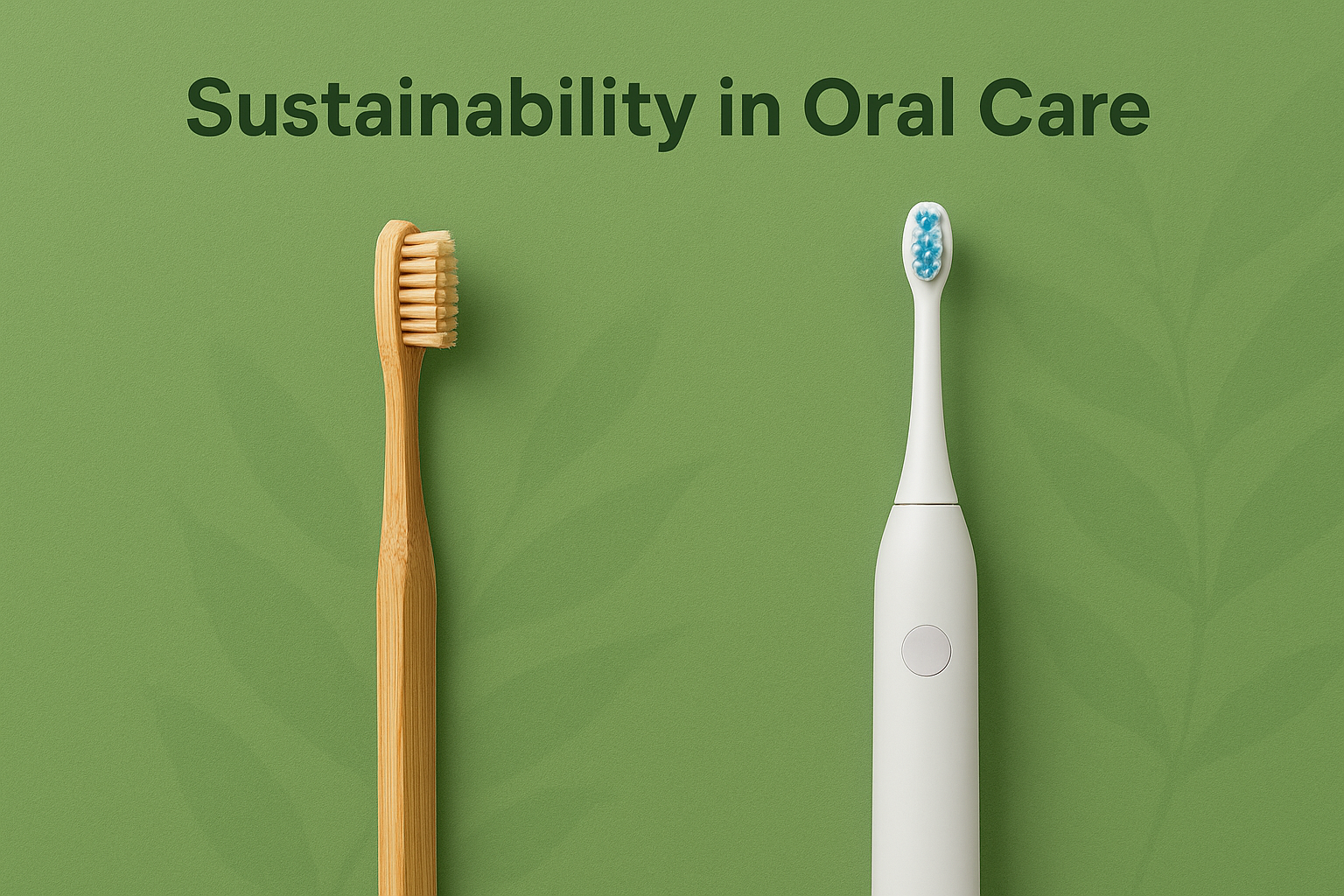 Eco-friendly bamboo toothbrush and electric toothbrush with replaceable head
