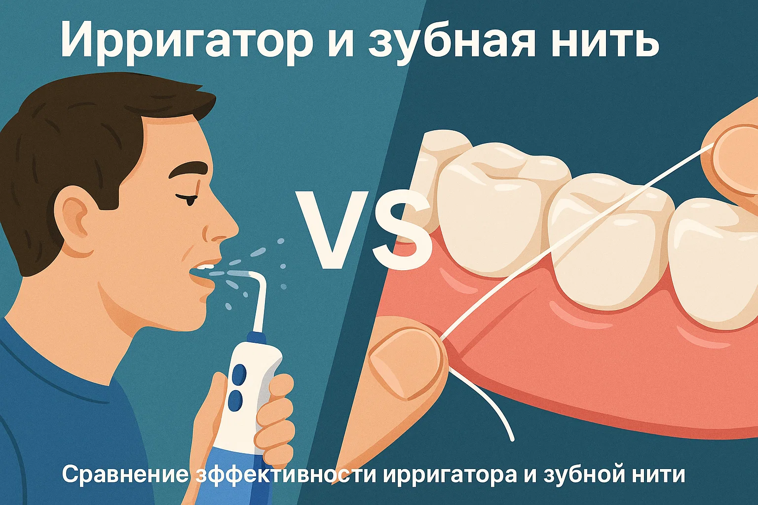 Ирригатор vs зубная нить: сравнение методов ухода за зубами