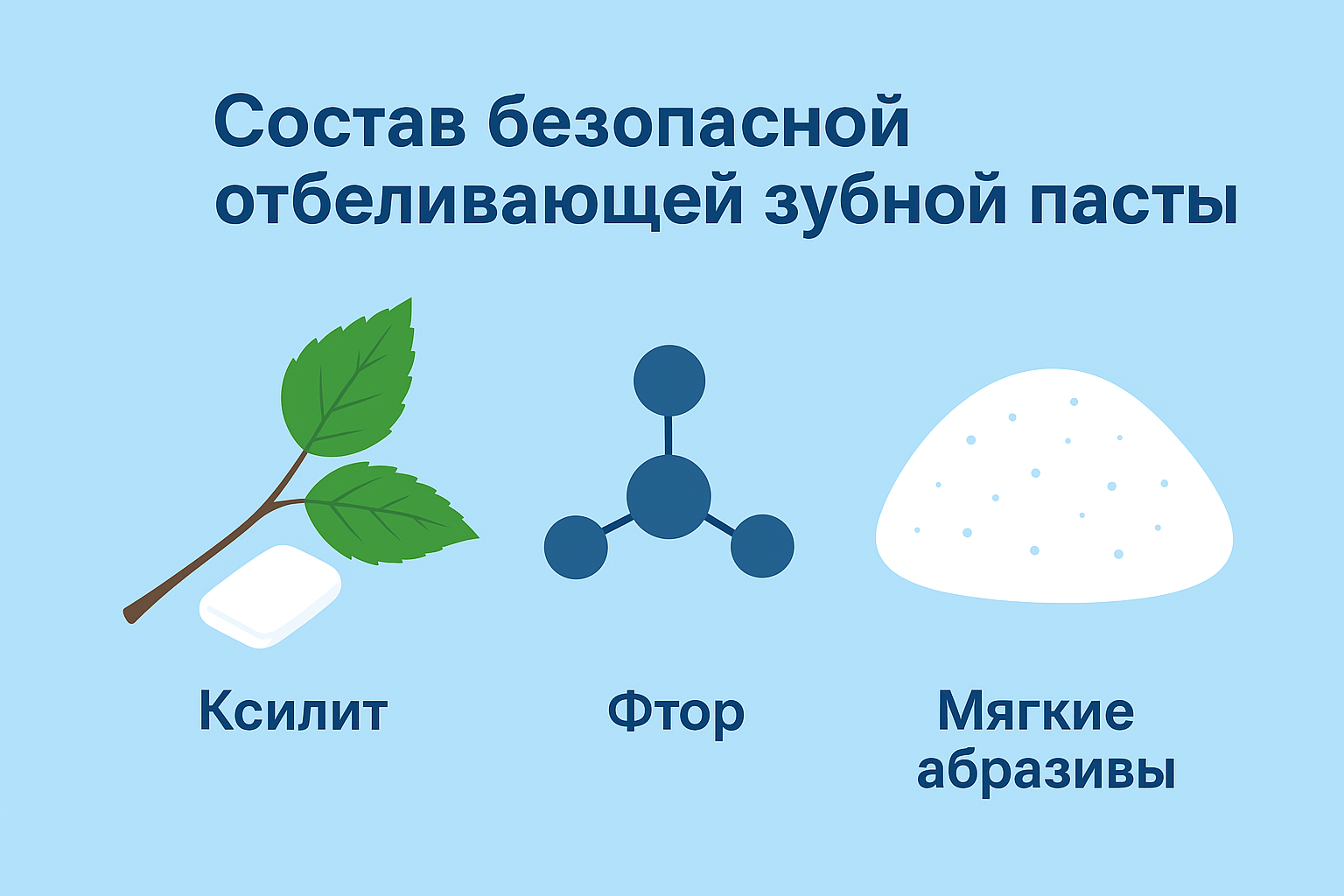Состав безопасной отбеливающей зубной пасты