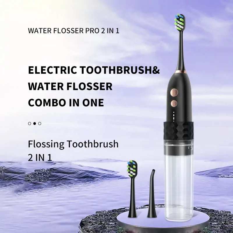 Smart Sonic Electric Toothbrush + Water Flosser in One A Superior Oral Care Solution