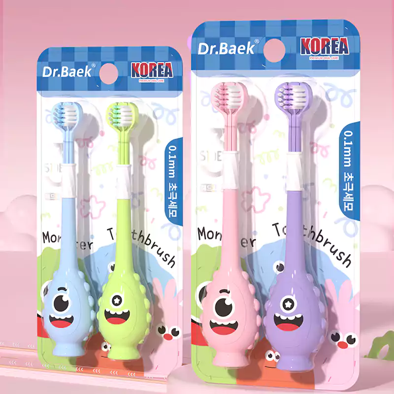 Children's toothbrush New three-sided toothbrushes