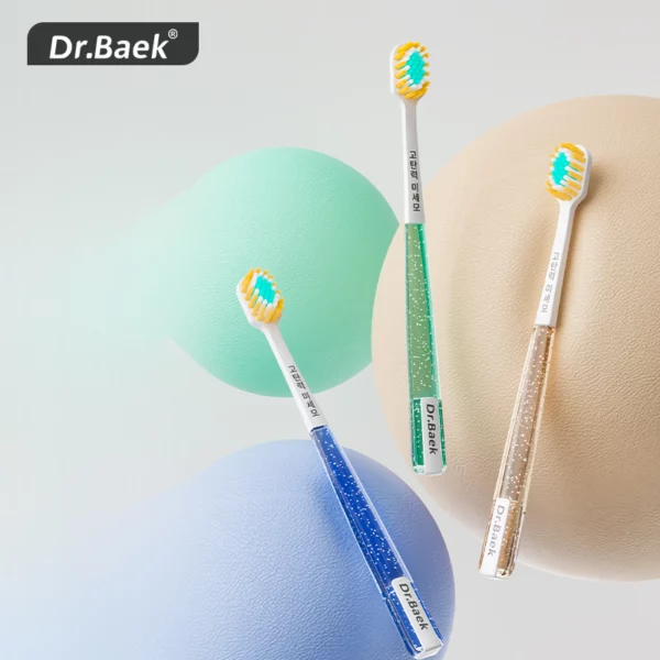 Dr.Baek High-Elasticity Micro Bristle Toothbrush Set – 3 Pack for Professional Oral Care