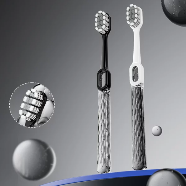 Dr. Baek 20101 Antibacterial Silver Ion Toothbrush – 0.12mm PBT Ultra-Soft Bristles for Healthy Gum Care