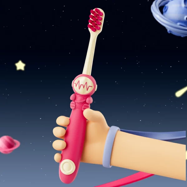 Dr.Baek KR048 Kids Toothbrush – Ultra-Soft 0.01mm Bristles, Space Astronaut Theme, 6-Pack Gift Box