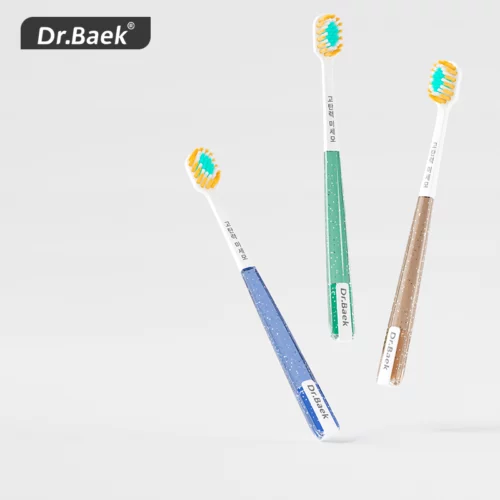 Dr.Baek High-Elasticity Micro Bristle Toothbrush Set – 3 Pack for Professional Oral Care
