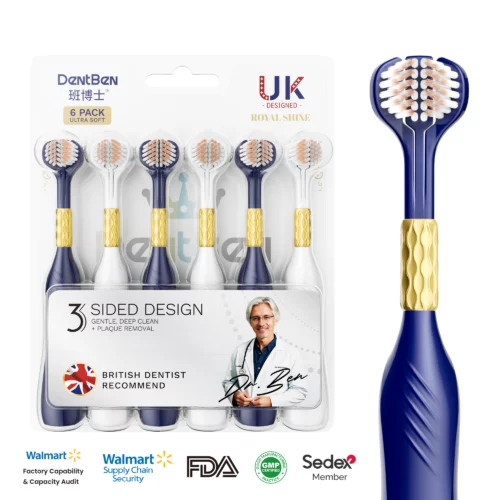 DentBen 3-Sided Toothbrush Ultra Soft Bristles