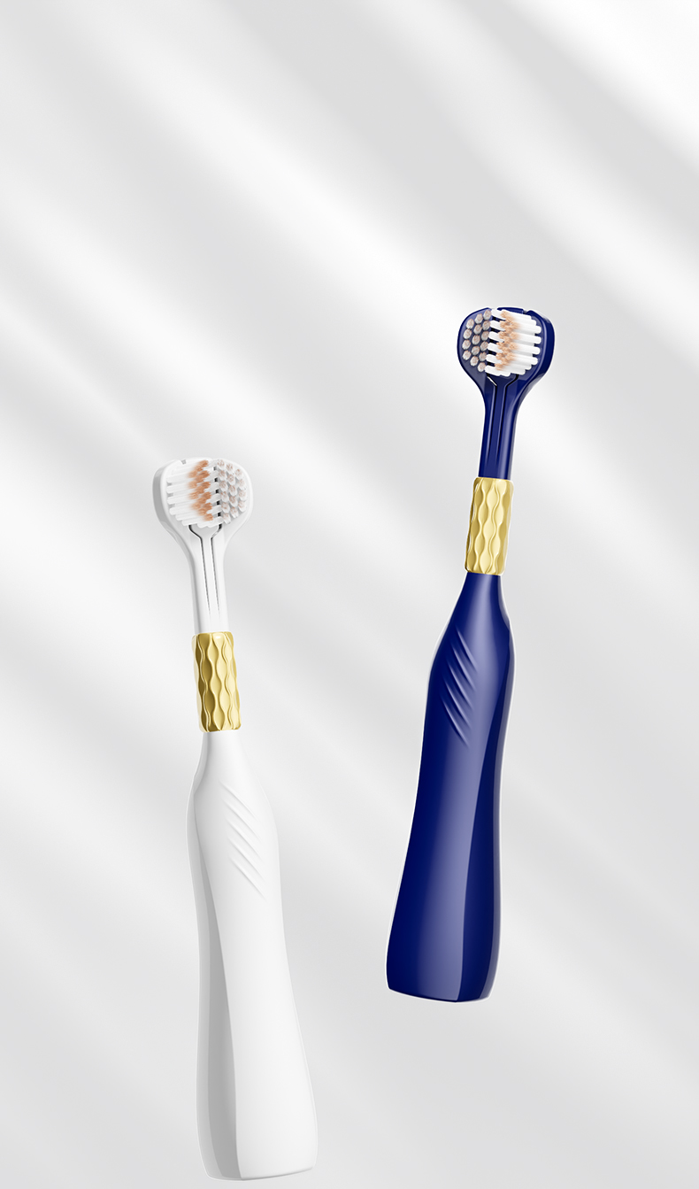 DentBen 3-Sided Toothbrush Ultra Soft Bristles – 6 Pack for Deep Clean & Plaque Removal, UK Designed