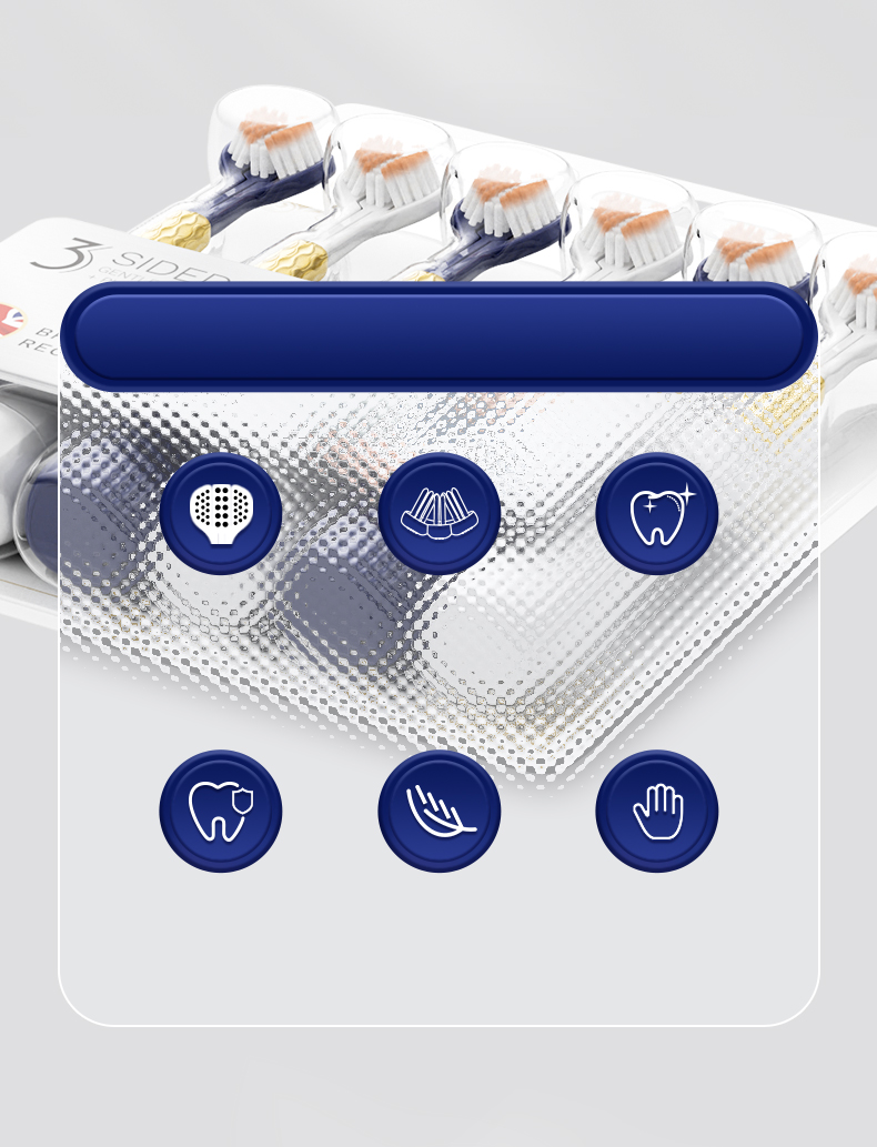 DentBen 3-Sided Toothbrush Ultra Soft Bristles – 6 Pack for Deep Clean & Plaque Removal, UK Designed