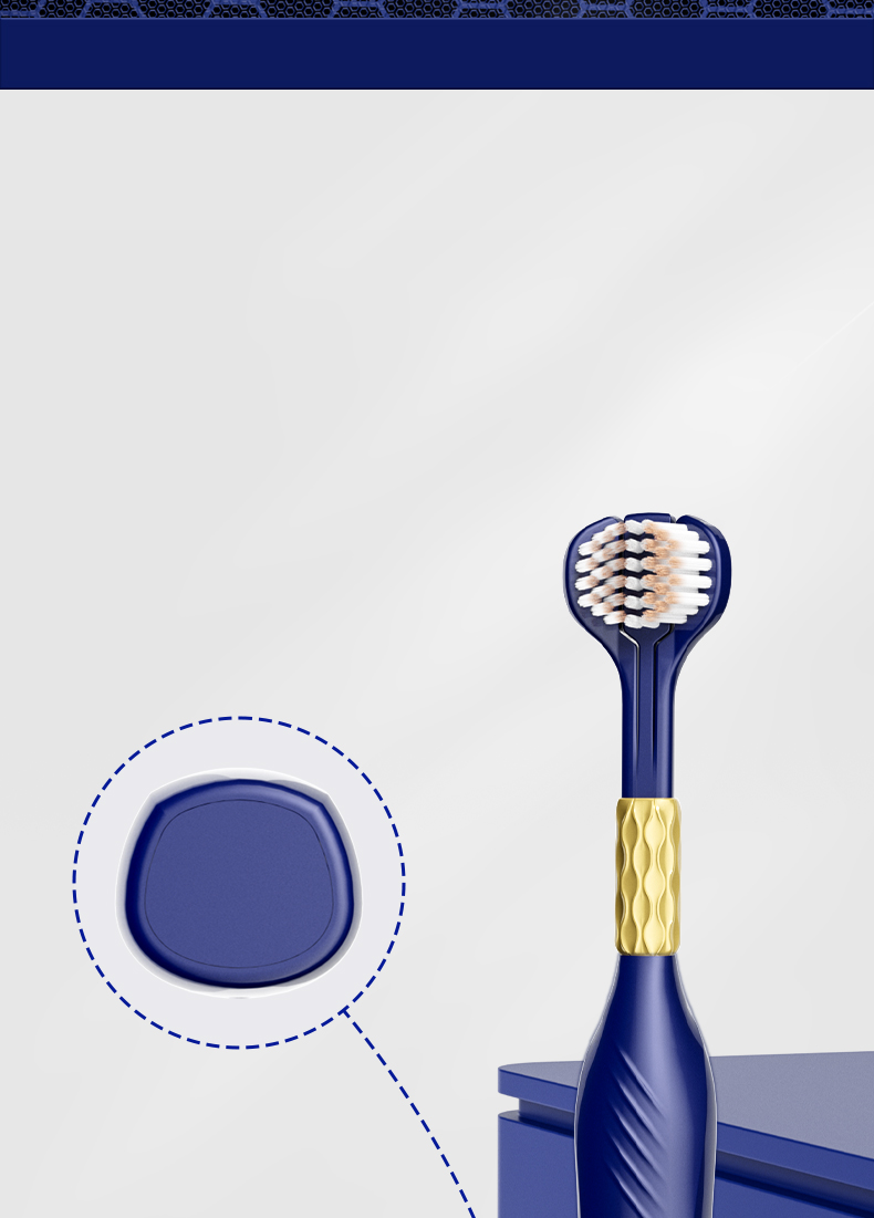 DentBen 3-Sided Toothbrush Ultra Soft Bristles – 6 Pack for Deep Clean & Plaque Removal, UK Designed