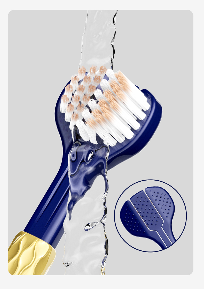 DentBen 3-Sided Toothbrush Ultra Soft Bristles – 6 Pack for Deep Clean & Plaque Removal, UK Designed