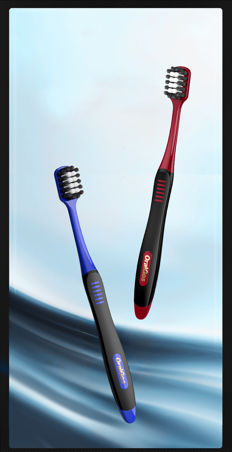OralGos DB007 Manual Toothbrush – Ultra-Soft Dual-Color Bristles