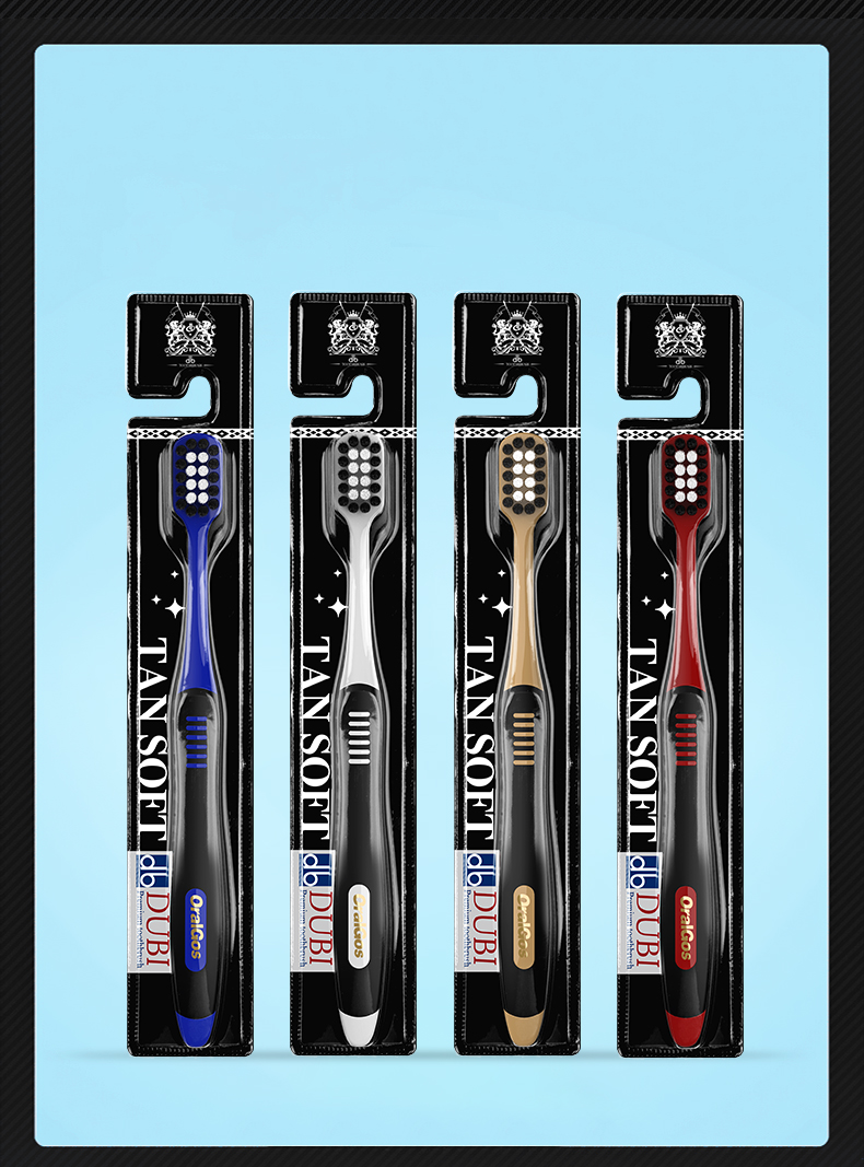 OralGos DB007 Manual Toothbrush – Ultra-Soft Dual-Color Bristles