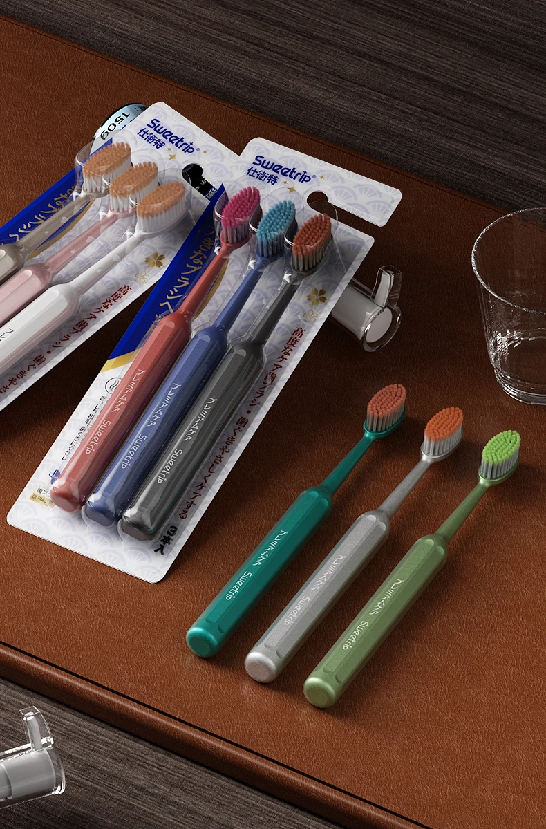 Sweetrip S293 Premium Wide-Head Toothbrush – Ultra-Fine Soft Bristles, 3-Pack