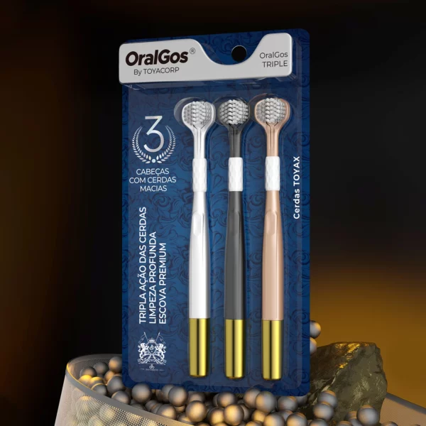 OralGos DB782 Triple-Sided Manual Toothbrush