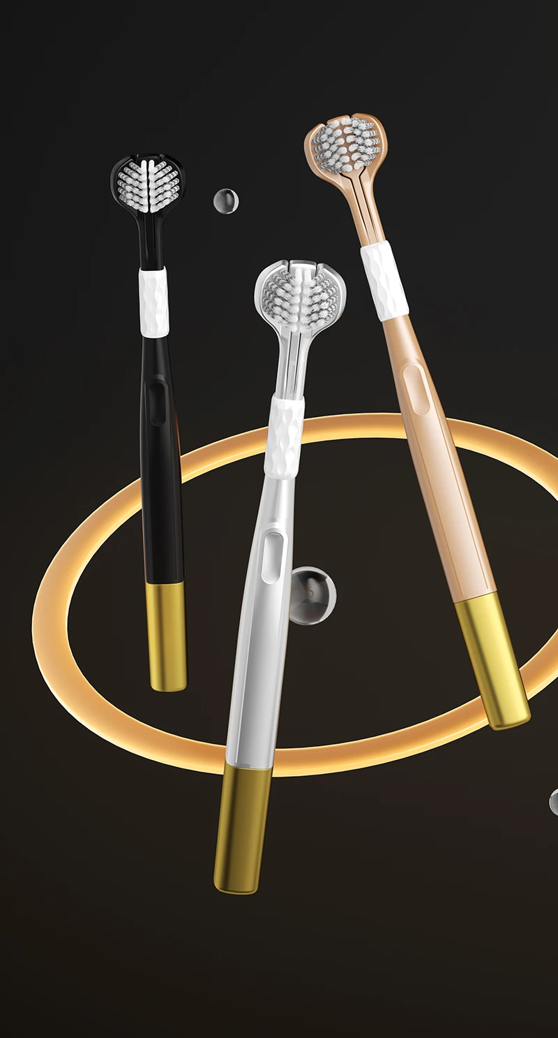 OralGos DB782 Triple-Sided Manual Toothbrush
