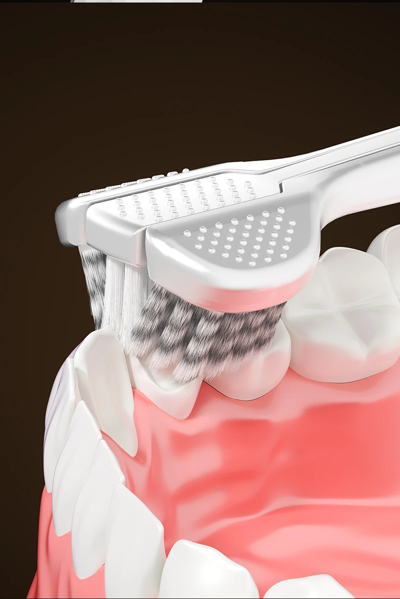 OralGos DB782 Triple-Sided Manual Toothbrush