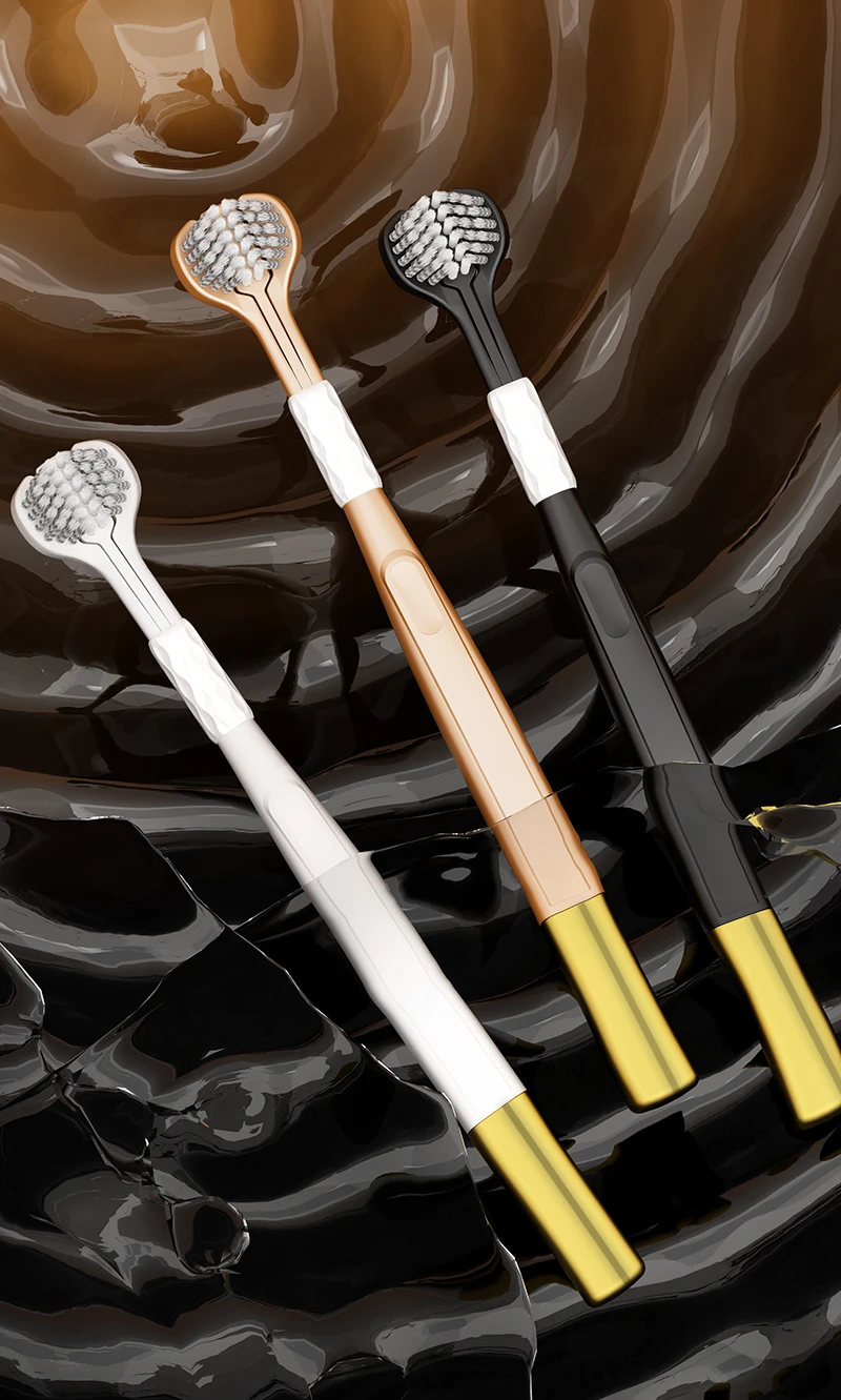 OralGos DB782 Triple-Sided Manual Toothbrush