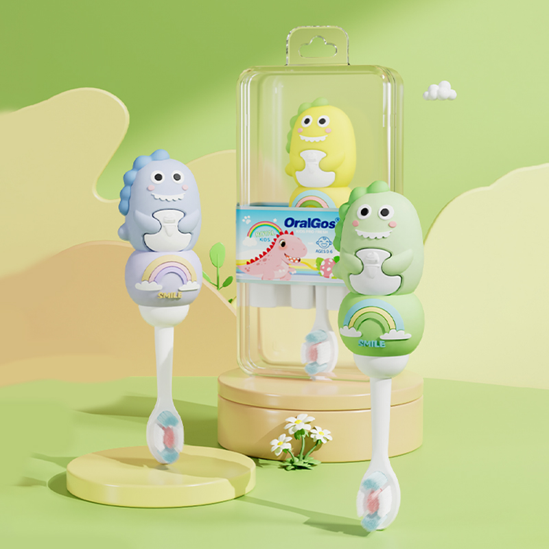 OralGos DB971 Dinosaur-Themed Toothbrush for Toddlers (Ages 0–6)