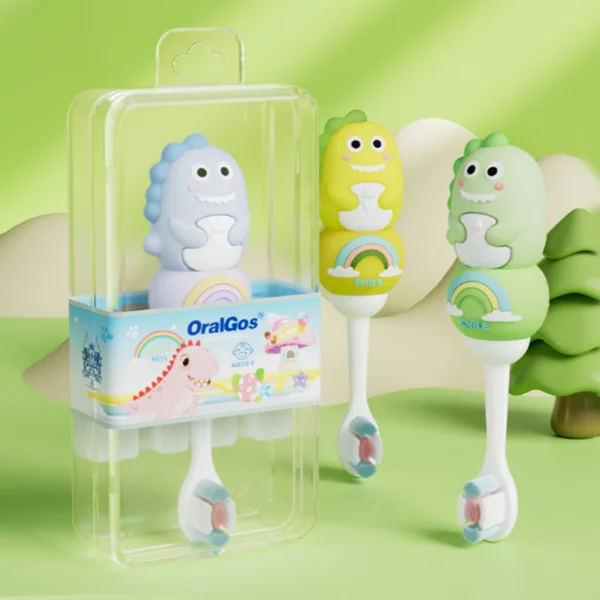 OralGos DB971 Dinosaur-Themed Toothbrush for Toddlers (Ages 0–6)