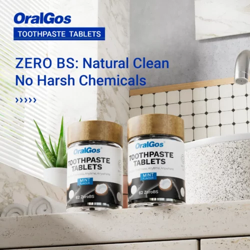OralGos ZeroBS Toothpaste Tablets Mint Coconut Flavor