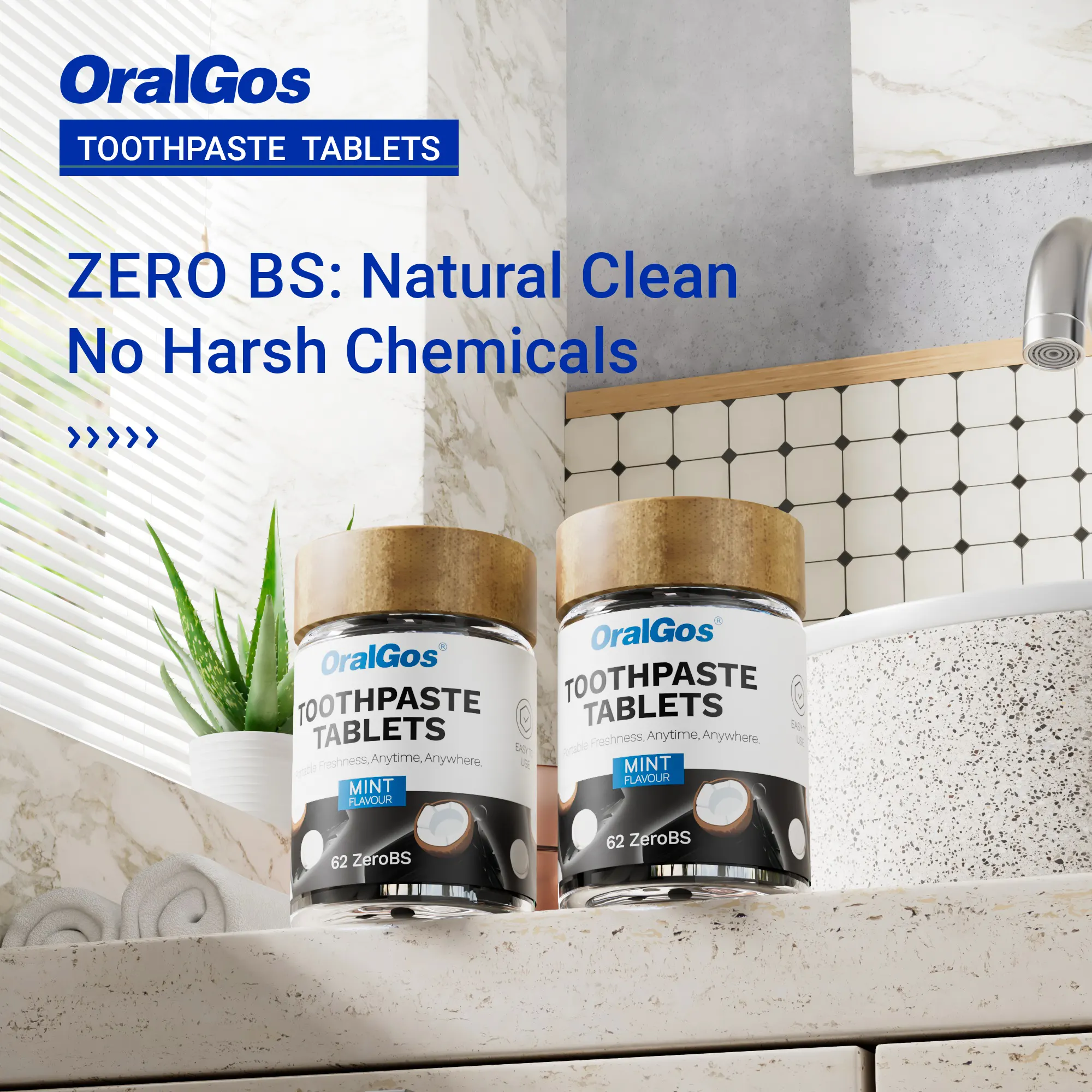 ZeroBS toothpaste tablets in sustainable packaging, example of eco oral care innovation