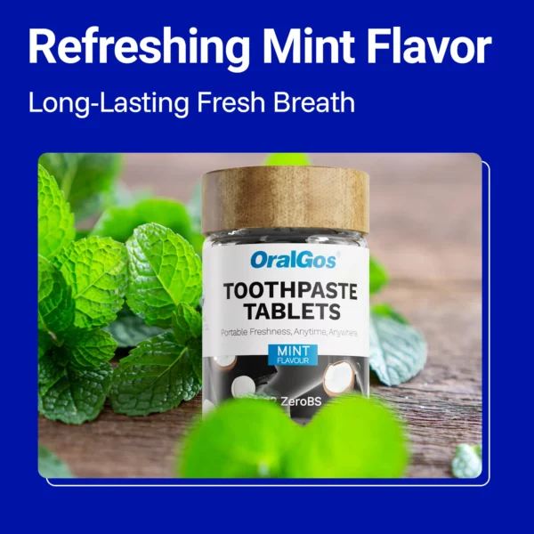 OralGos ZeroBS Toothpaste Tablets Mint Coconut Flavor
