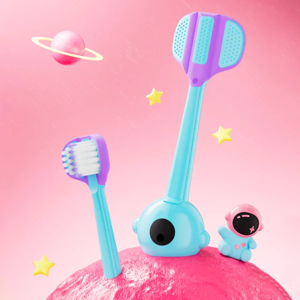 Dycrol KR626 Astronaut-Inspired 3-Sided Kids Toothbrush 5 Dycrol KR626 Astronaut-Inspired 3-Sided Kids Toothbrush