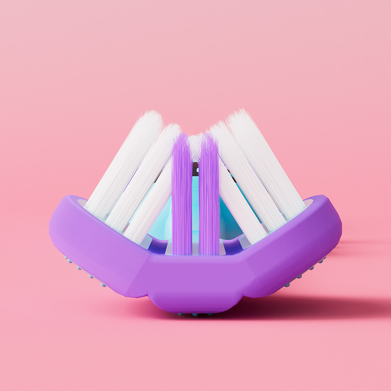Dycrol KR626 Astronaut-Inspired 3-Sided Kids Toothbrush