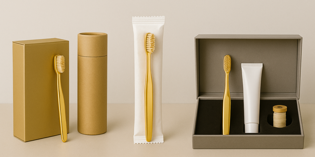Gold Toothbrush Pancked