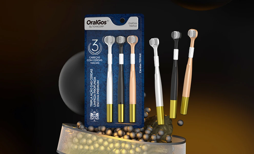 OralGos three sided toothbrush