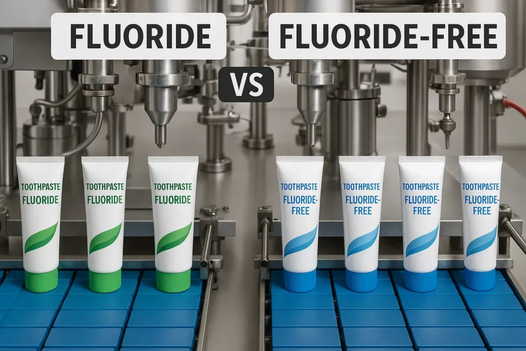 Fluoride vs Fluoride-Free Toothpaste production line