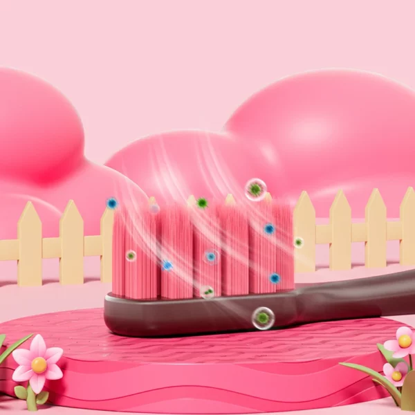 Toothbrush (5) Strawberry Bear Cartoon Toothbrush